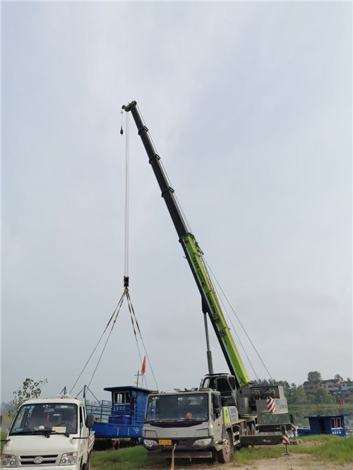 临泉县桥梁建设吊装案例